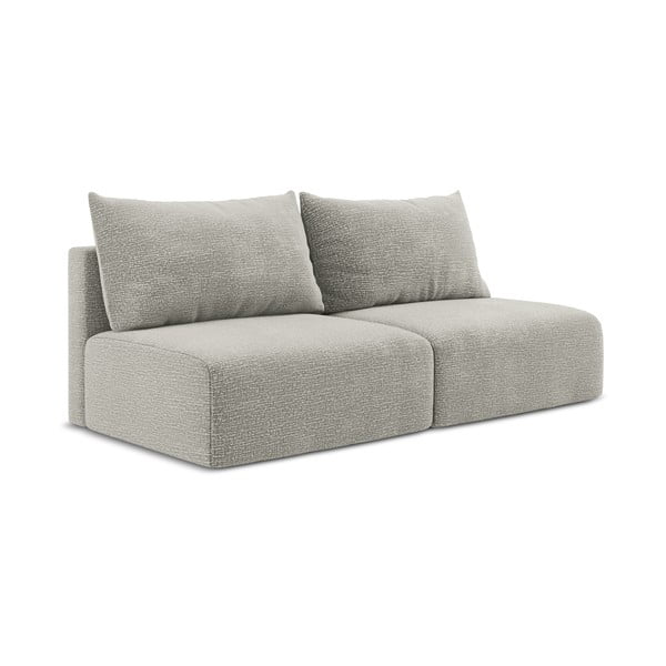 Svijetlo siva sklopiva/s prostorom za odlaganje sofa 216 cm Kalena – Makamii-image-1