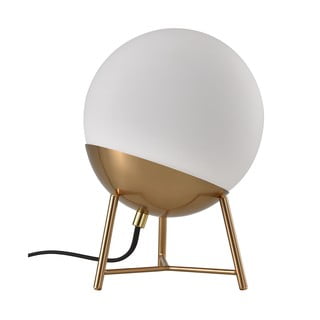 Bijela LED stolna lampa s mogućnosti zatamnjivanja sa staklenim sjenilom (visina 32 cm) Chelsea – House Nordic