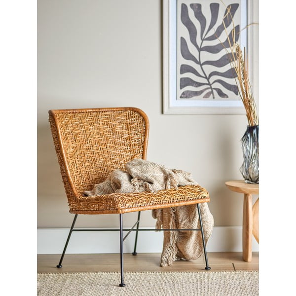 Pletena fotelja u prirodnoj boji Somme – Bloomingville-image-1