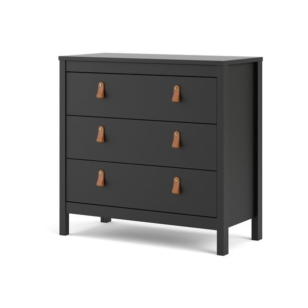 Crna niska komoda 82x80 cm Madrid – Tvilum-image-4