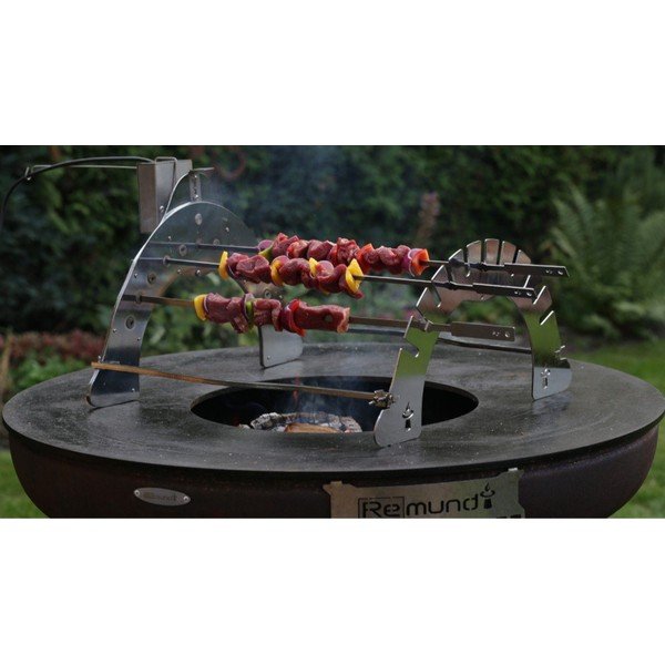 Držač za roštilj od kromiranog čelika Rotisserie Set – Remundi-image-4