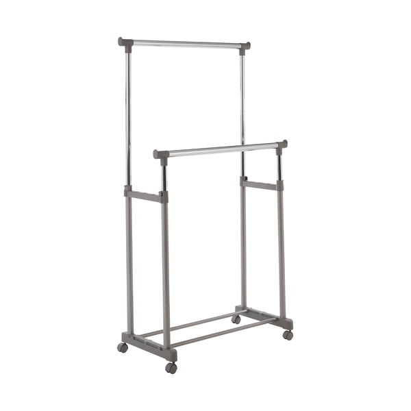Metalni teleskopski/mobilni stalak za odjeću u srebrnoj boji – Premier Housewares-image-2