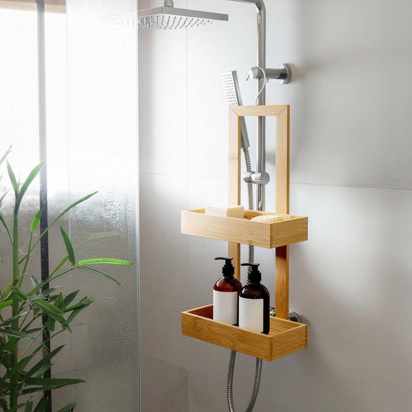 Od bambusa viseća kupaonska polica u prirodnoj boji Hanoi – douceur d'intérieur-image-1