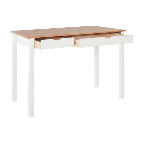 Bijelo-smeđi radni stol od bora Støraa Gava, dužine 120 cm-image-3