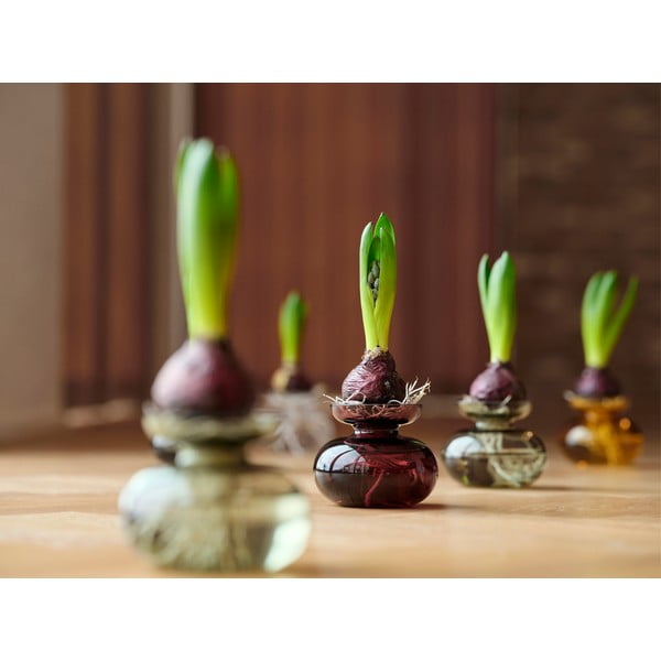 Svijetlo siva staklena ručno izrađena vaza (visina 9 cm) Inu – Zone-image-3