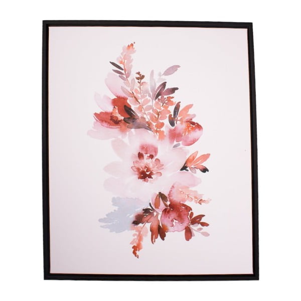 Zidna slika s okvirom Dakls Pinky Flowers, 40 x 50 cm