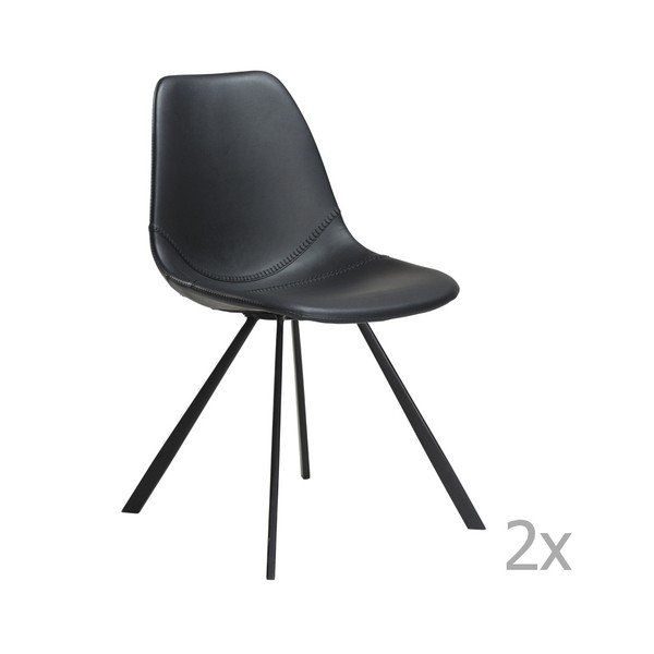 Set od 2 crne blagovaonske stolice DAN– FORM Pitch