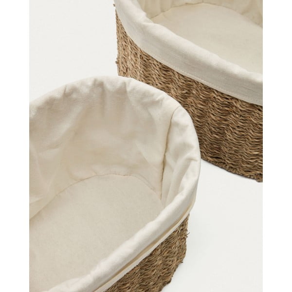 Košare u setu 2 kom od morske trave 35x25x25 cm Tossa – Kave Home-image-4