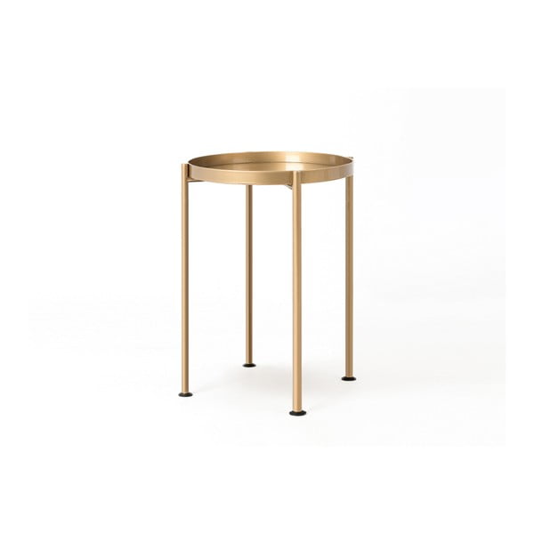 Praktičan čelični stol u zlatu Custom Form Hanna, ⌀ 40 cm