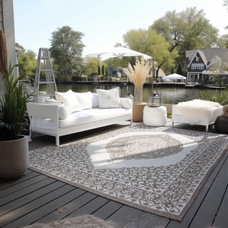 Smeđi/krem vanjski tepih 80x150 cm Gemini – Elle Decoration