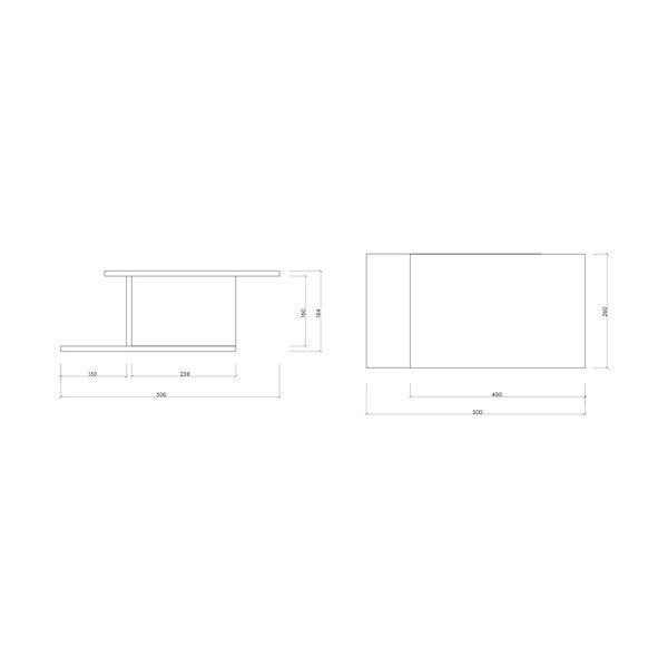 Viseći/s policama noćni ormarić u dekoru hrasta u prirodnoj boji Tann – noo.ma-image-3