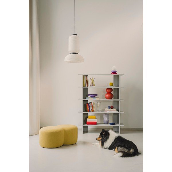 Svijetlo siva metalna biblioteka 120x156x37 cm Hes – noo.ma-image-1