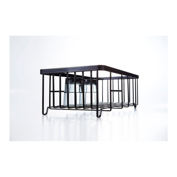 Crni stalak za cijeđenje posuđa YAMAZAKI Tower Wire-image-3