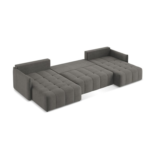 Tamno siva sklopiva/s prostorom za odlaganje kutna garnitura (u obliku slova "U") Moku – Makamii-image-4