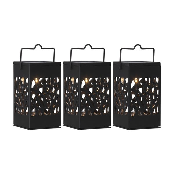 Set od 3 viseća solarna LED lampiona Star Trading Izola, visina 11 cm