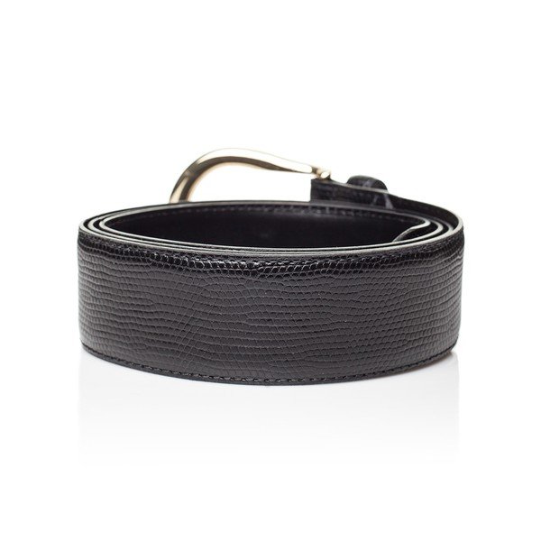Crni kožni ženski remen Ferruccio Laconi Tyche, dužine 85 cm-image-1