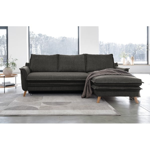 Tamno siva sklopiva kutna garnitura (s desnim kutom) Charming Charlie – Miuform-image-1