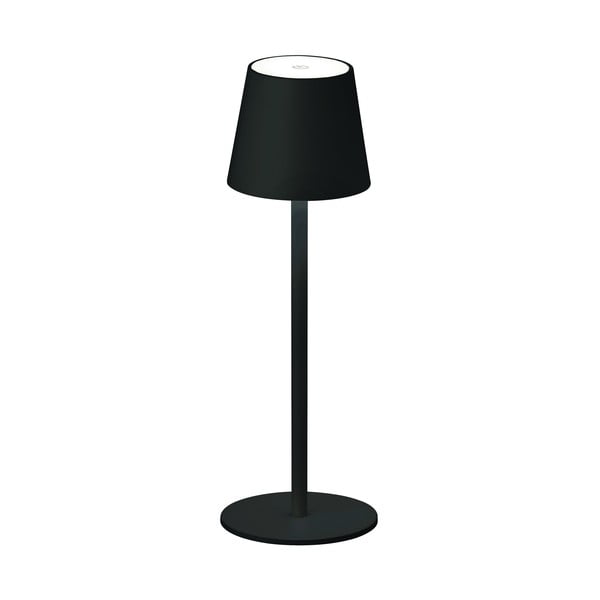 Crna LED prigušiva stolna svjetiljka sa senzorom pokreta i metalnim sjenilom (visina 38 cm) Tropea - Fischer & Honsel