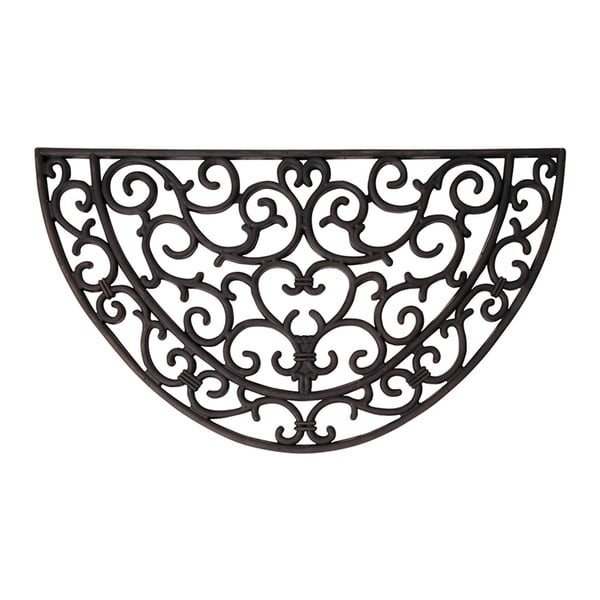 Esschert Design Ornamentalna polukružna gumena prostirka širine 66,5 cm
