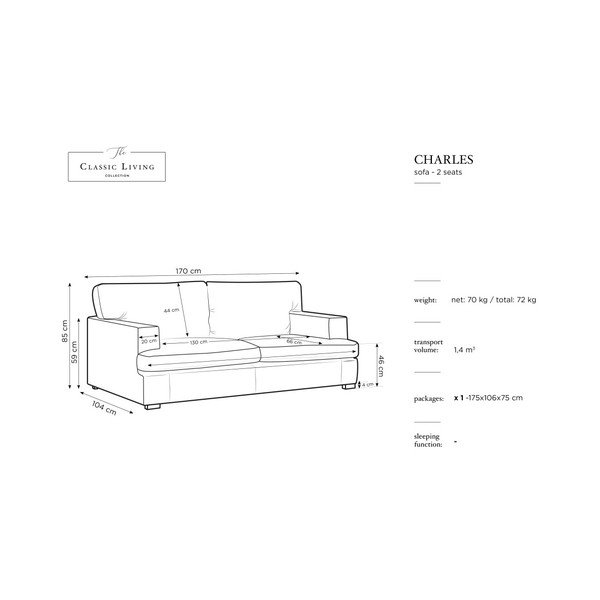 Siva sofa Windsor & Co Sofas Daphne, 170 cm-image-3