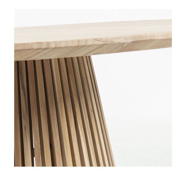 Blagovaonski stol od tikovine Kave Home Irune, ø 120 cm-image-2