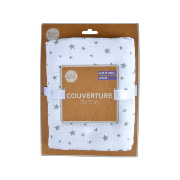Bijela deka za bebe od muslina 75x75 cm – Bébé Douceur-image-1