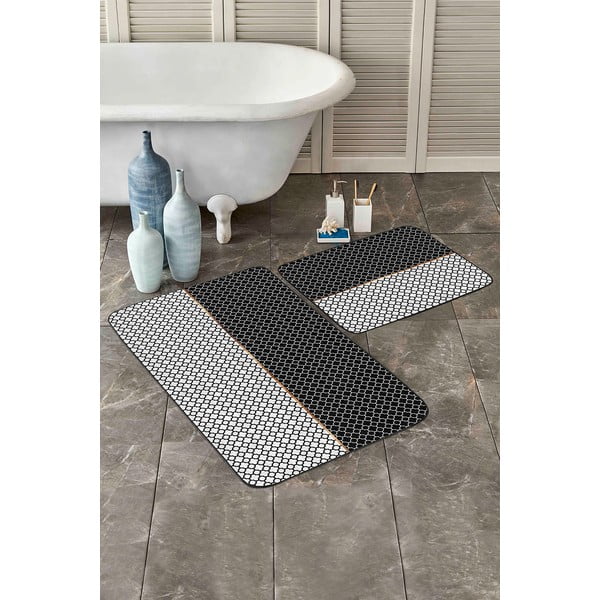 Tamno sivi kupaonski tepisi u setu od 2 kom 100x60 cm - Minimalist Home World-image-2