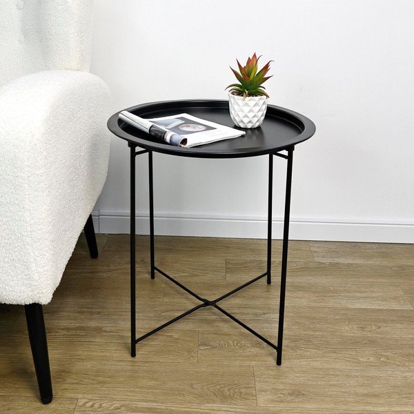 Metalni okrugao pomoćni stol ø 47 cm Hilmar – Yes Everyday-image-2