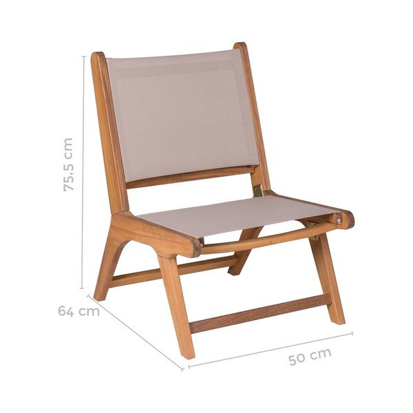 Bež drvena vrtna stolica Nina - LDK Garden-image-2