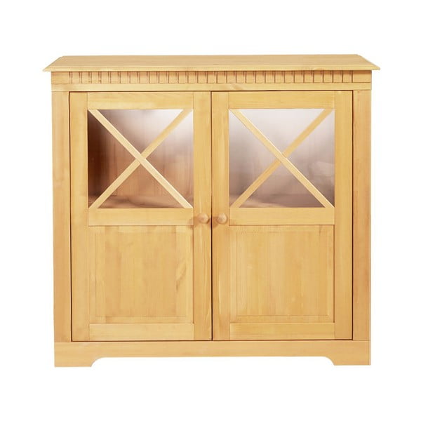 Vitrina od masivnog bora u prirodnoj boji 95x35 cm Lisa – Støraa