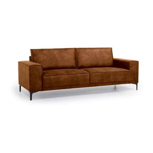Konjak smeđa sofa od imitacije kože 224 cm Copenhagen – Scandic-image-2