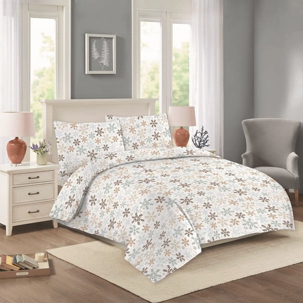 Bijela pamučna posteljina za bračni krevet/za produženi krevet 200x220 cm Nora – Cotton House