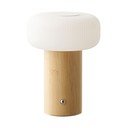 Bijela/u prirodnoj boji od bambusa stolna lampa s plastičnim sjenilom (visina 18 cm) Stafford – House Nordic