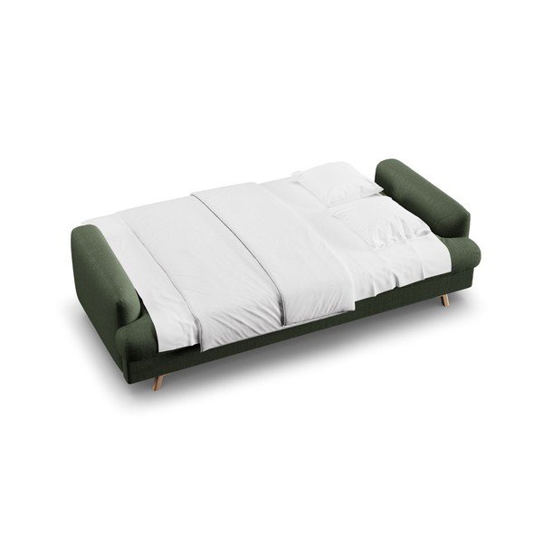 Zelena sklopiva/s prostorom za odlaganje sofa 233 cm Naomi – Micadoni -image-3