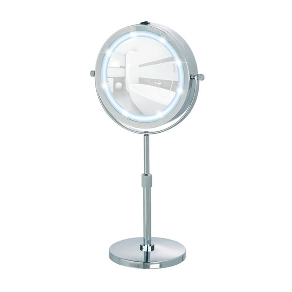 Kozmetičko ogledalo s osvjetljenjem/povećavajuće (5x) ø 13,5 cm Lumi – Wenko-image-1