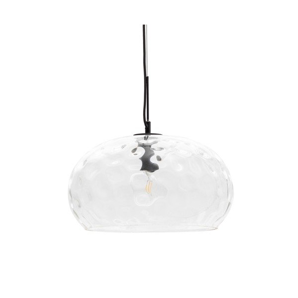 Crna viseća svjetiljka sa staklenim sjenilom ø 40 cm Balma – Kave Home-image-2