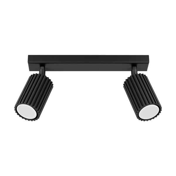 Crni reflektor 6,5x30 cm Gleam – Sollux