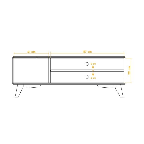 TV komoda od bukovog drveta 134x48 cm Greg - The Beds-image-3