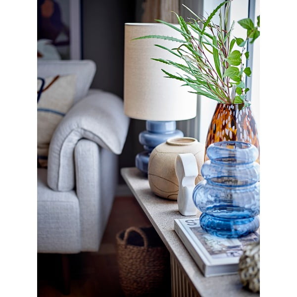 Plava stolna lampa s tekstilnim sjenilom (visina 51 cm) Fabiola – Bloomingville-image-2