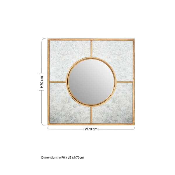 Zidno ogledalo 70x70 cm Zariah – Premier Housewares-image-2