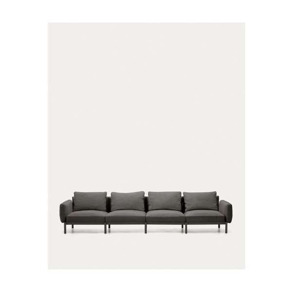 Tamno sivi vrtni modularni kauč 370 cm Sorells – Kave Home-image-4