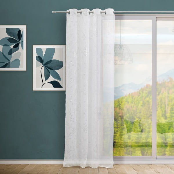 Bijela/u srebrnoj boji prozirna zavjesa 140x260 cm Buds – Casa Selección-image-1