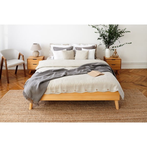 Bračni krevet od bukovog drveta 160x200 cm Greg - The Beds-image-1