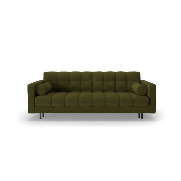 Zelena sklopiva/s prostorom za odlaganje sofa od bouclé tkanine 222 cm Bali – Cosmopolitan Design