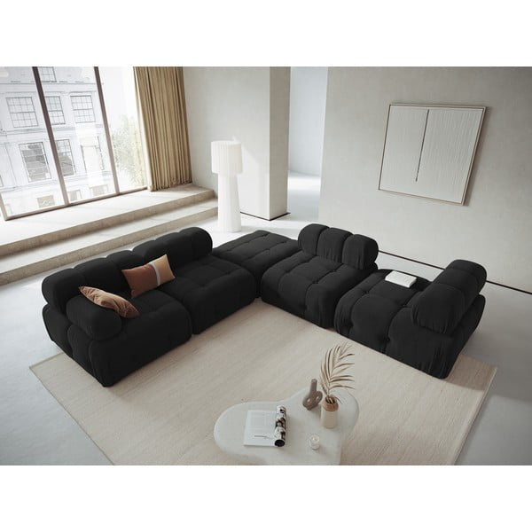 Crna modularna sjedeća garnitura Ferento – Cosmopolitan Design-image-1