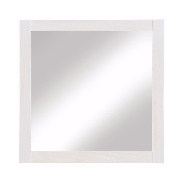 Bijelo zidno ogledalo od punog borovog drveta Støraa Cabana-image-1