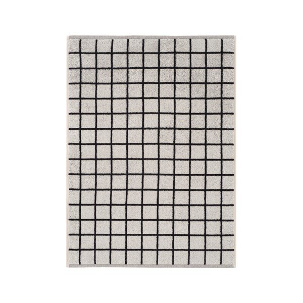 Crni/bež pamučan ručnik 50x70 cm Grid – Jotex-image-2