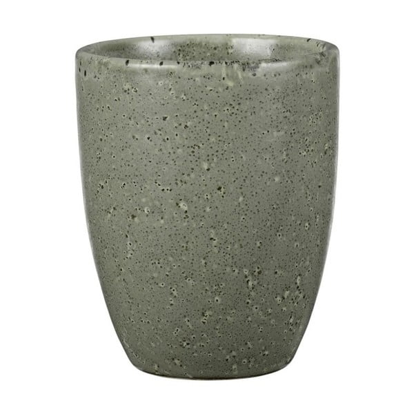Zeleno-siva šalica bez ručke od kamenine, 300 ml