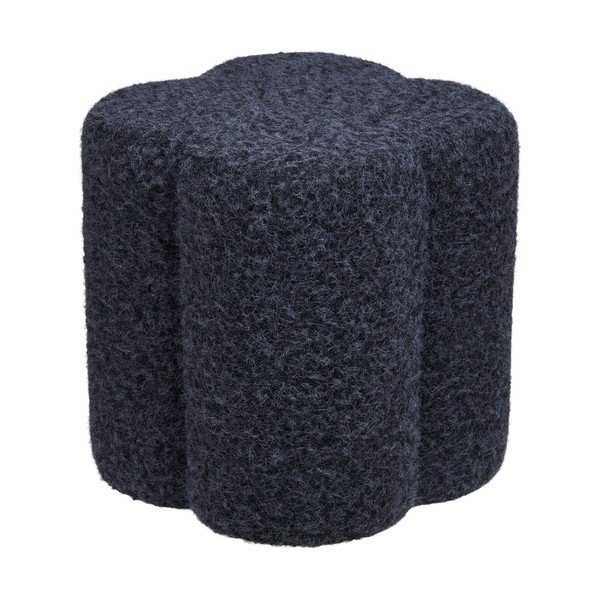 Tamno plavi tabure od bouclé tkanine Durban – House Nordic