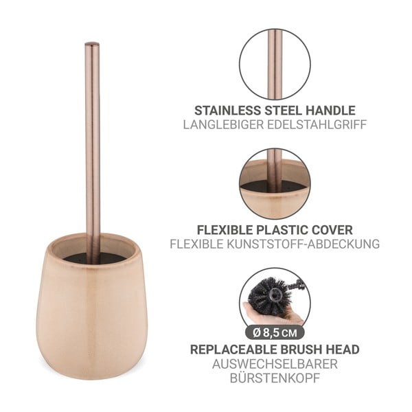 Bež keramička WC četka Sirmione – Wenko-image-3